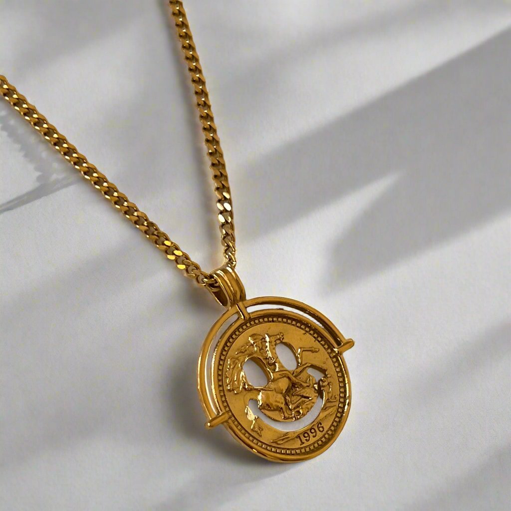 Smiley Sovereign Coin Necklace