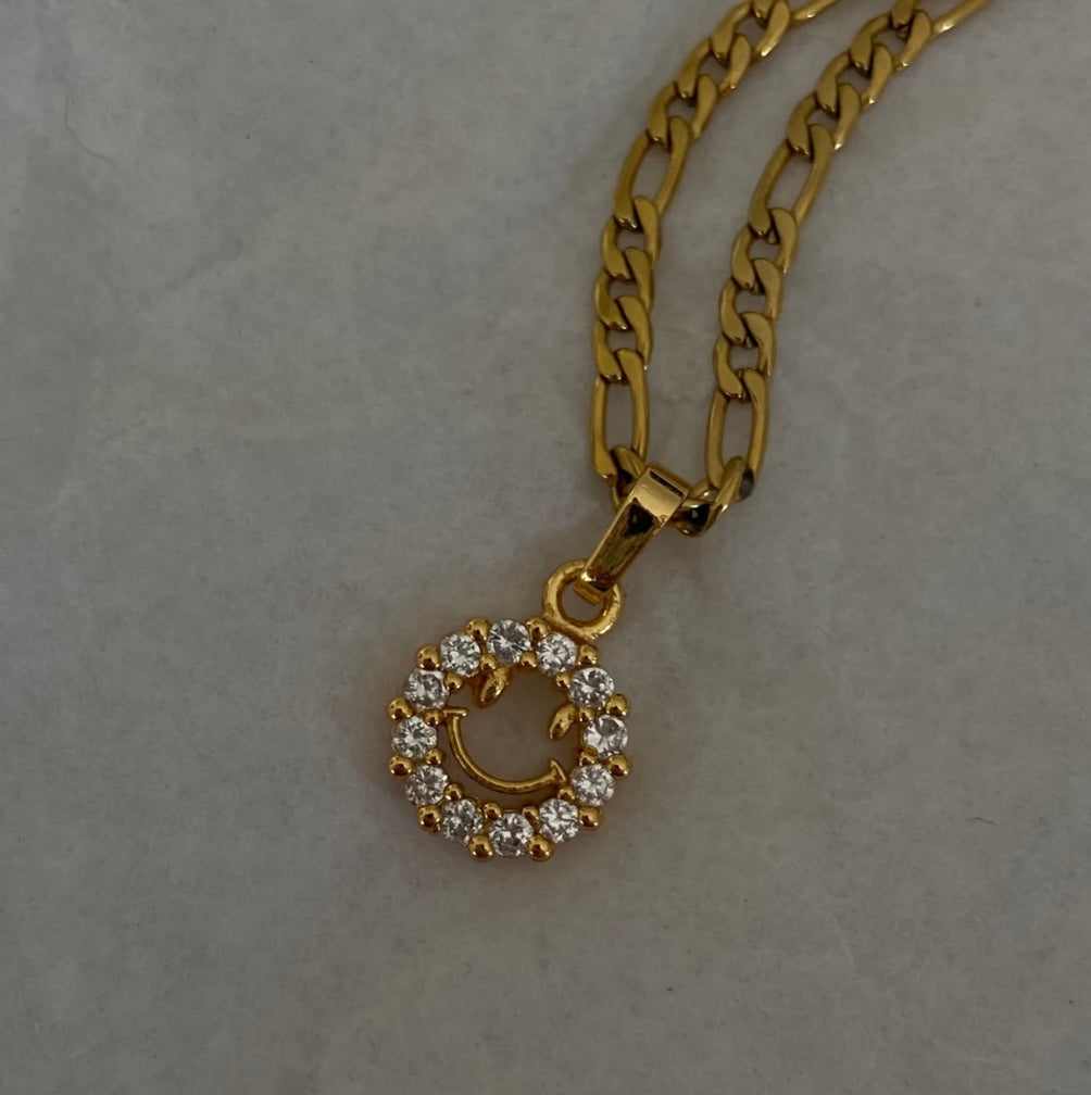 Diamond Smiley Necklace